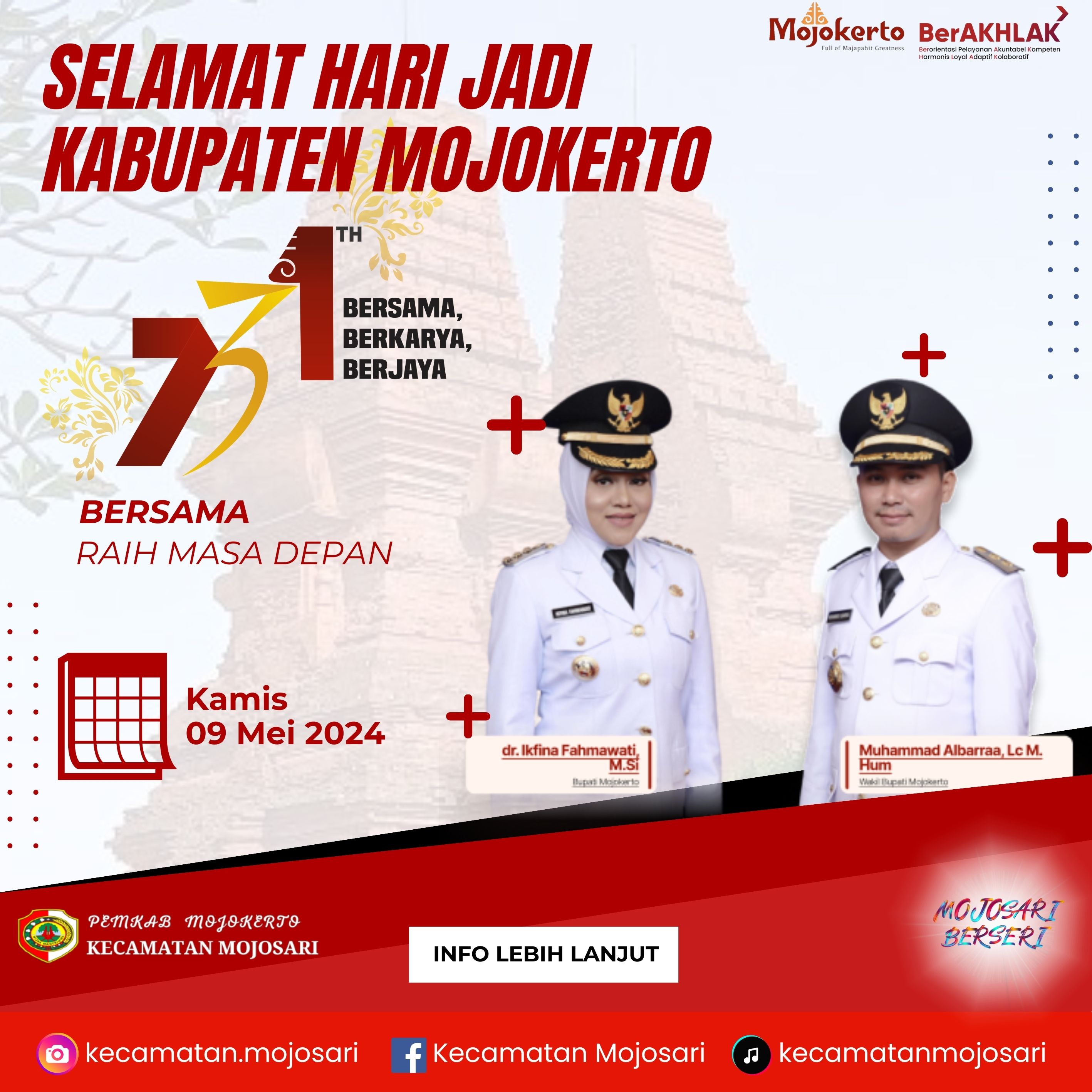 Selamat Hari Jadi Kabupaten Mojokerto Yang Ke 731 Tahun