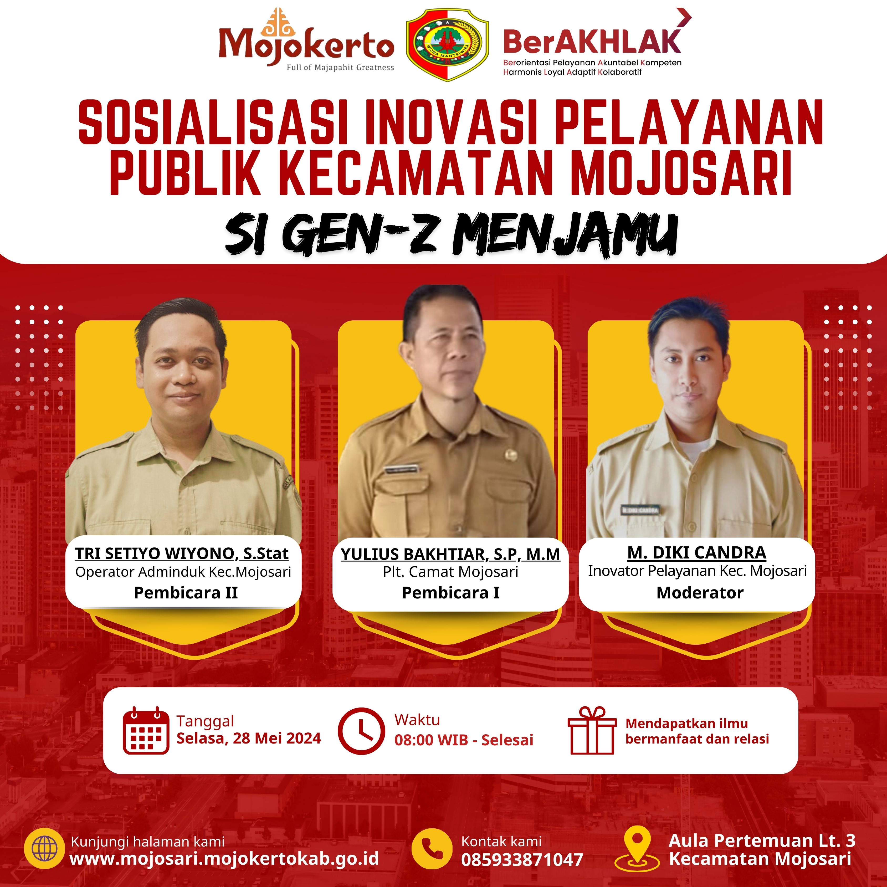 Sosialisasi Inovasi Pelayanan Publik Si-GEN-Z Menjamu